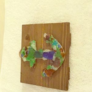 Cute beach glass hanging art